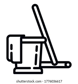 Icono de tropa de madera. Icono de vector de corte de madera de contorno para diseño web aislado en fondo blanco