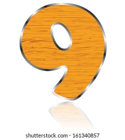 Wood Numbers -vector