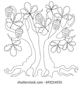 Wood oak coloring