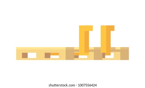 Wood object isolated vector illustration
