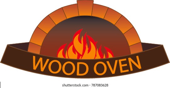 Wood oven vector illustration