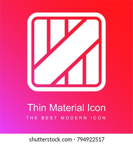 Wood package box of square shape for delivery red and pink gradient material white icon minimal design