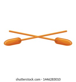 Wood paddle icon. Cartoon of wood paddle vector icon for web design isolated on white background
