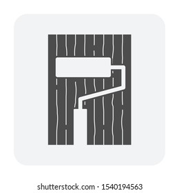 Wood painting work vector icon design for wood construction industrial  graphic design element.