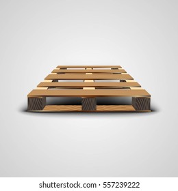 Wood Pallet Isolated On White Background