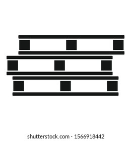 Wood pallet stack icon. Simple illustration of wood pallet stack vector icon for web design isolated on white background