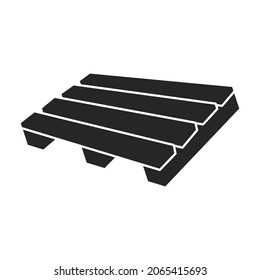 Wood pallet vector icon.Black vector icon isolated on white background wood pallet.
