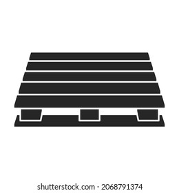 Wood pallet vector icon.Black vector icon isolated on white background wood pallet.