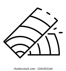 Wood part icon. Outline wood part vector icon for web design isolated on white background