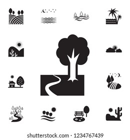 wood path icon. Detailed set of landscapes icons. Premium graphic design. One of the collection icons for websites, web design, mobile app