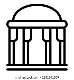 Wood patio icon outline vector. Pergola house. Garden park