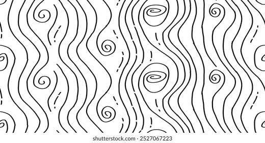 wood pattern background. board Seamless pattern. wavy striped background. Abstract line background. Hand Drawn Wood Patterns in Vector
