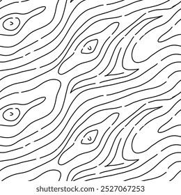 Fondo de patrón de madera. Tablero de patrón sin fisuras. fondo ondulado rayado. Fondo de línea Abstractas. Patrones de madera dibujados a mano en Vector