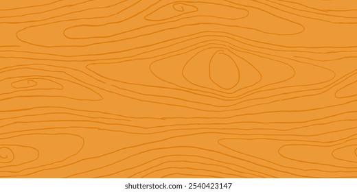 Fondo de patrón de madera. Textura inconsútil de madera. Textura de grano de madera. Patrón ondulado sin fisuras. Fondo de madera dibujado a mano. Fondo Abstractas marrón. Ilustración vectorial de tablones de madera.