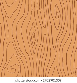 Fondo de patrón de madera. Textura inconsútil de madera. Textura de grano de madera. Patrón ondulado sin fisuras. Fondo de madera dibujado a mano. Fondo Abstractas marrón. Ilustración vectorial de tablones de madera.