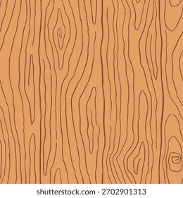Plano de fundo padrão de madeira. Textura sem emenda de madeira. Textura de grãos de madeira. Padrão ondulado sem emenda. Fundo de madeira desenhado à mão. Plano de Fundo Abstrato Marrom. Ilustração de madeira do vetor da prancha.