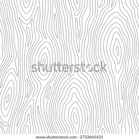 Wood Pattern Background. Wooden Seamless Texture. Wood Grain Texture. Seamless Wavy Pattern. Hand Drawn Wooden Background. Grey Abstract Background. Black and White Vector Illustration.