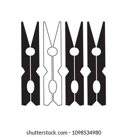 Wood Pegs Vector