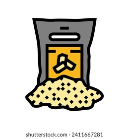 wood pellets biomass color icon vector. wood pellets biomass sign. isolated symbol illustration