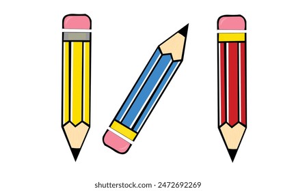 Wood pencil premium vector illustration.