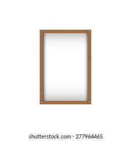 wood picture frame with shadow inside design for image or text