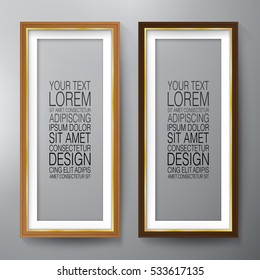 Wood Picture Frame. Vector and Illustrator.