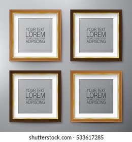 Wood Picture Frame. Vector and Illustrator.
