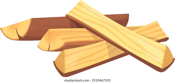 Wood pile cartoon icon. Firewood tree lumber logs isolated on white background