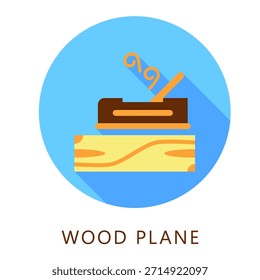 Holzebene abgerundete flache Farbe Symbol, Mini-Illustration beziehen sich auf Zimmerei, Holzindustrie. Für moderne Konzeption, UI, UX Web- und App-Entwicklung.