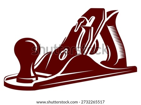 Wood Planer Hand Tool for Carpentry and Woodworking Projects Manual Blade Instrument.