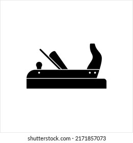 Wood Planer Icon, Wood Surface Planer Tool Icon Vector Art Illustration