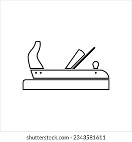 Wood Planer Icon, Wood Surface Planer Tool Icon Vector Art Illustration