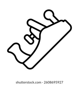 Wood Planer Vector Line Icon Design