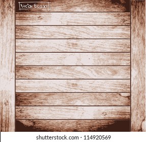 Wood plank brown texture background, Vector illustration