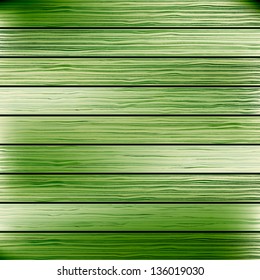 Wood plank green texture background. Vector