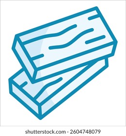 Wood Plank Icon Element For Design