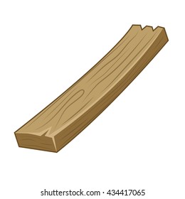 wood plank isolated illustration on white background