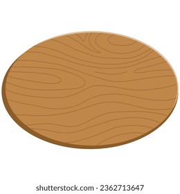 Wood Plank Oval Ellipse Signage Board Illustration Vector