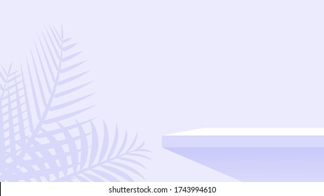 wood plank shelf on wall purple pastel soft color, modern shelf for display show on space wall room, cute and chic counter desk panel for decoration, empty table top panel for background copy space