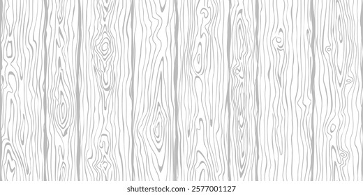 Wood plank, wood texture, light gray background, seamless pattern, vector design