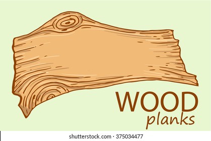 Wood plank. Vector illustration