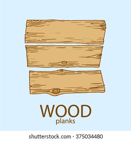 Wood plank. Vector illustration