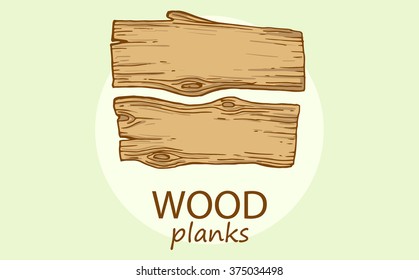 Wood plank. Vector illustration