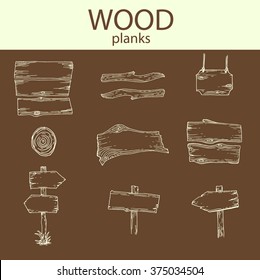 Wood plank. Vector illustration