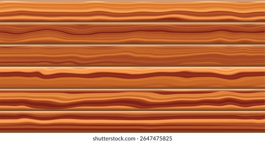 Parede de tábua de madeira, ripas horizontais, design de vetor de textura de madeira