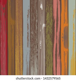 wood planks,  multicolor effective wood texture, abstract wooden, top view full color wooden plank