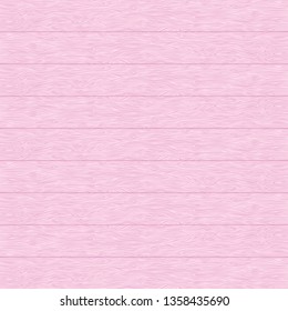 Wood planks texture. Pink color wall. Vector wooden background. Horizontal stripes.