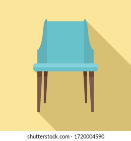 Wood Plastic Chair Icon. Flat Illustration Of Wood Plastic Chair Vector Icon For Web Design