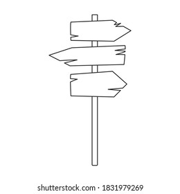 Wood post vector icon.Outline vector icon isolated on white background wood post.