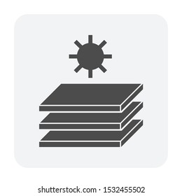 Wood production industrial vector icon design for wood production industrial graphic design element.
